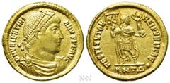 Roman Imperial Coins VALENTINIAN I (364-375). GOLD Solidus. Antioch. Obv: D N VALENTINIANVS P F AVG. Pearl-diademed, draped and cuirassed bust right. Rev: RESTITVTOR REIPVBLICAE / ANTΔ•. Valentinian s