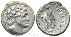 Greek Coins PTOLEMAIC KINGS OF EGYPT. Ptolemy VI Philometor (Second sole reign, 163-145 BC). Didrachm. Uncertain mint in Cyprus. Dated year 101 (162/1 BC). Obv: Diademed bust of Ptolemy I right, weari
