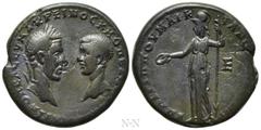 Roman Provincial Coins MOESIA INFERIOR. Marcianopolis. Macrinus, with Diadumenian (217-218). Ae Pentassarion. Marcus Claudius Agrippa, legatus consularis. Obv: AVT K OΠEΛ CEV MAKPEINOC K M OΠEΛ ANTΩNE