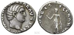 Roman Imperial Coins OTHO (69). Denarius. Rome. Obv: IMP M OTHO CAESAR AVG TR P. Bare head right. Rev: PAX ORBIS TERRARVM. Pax standing left, holding olive branch and caduceus. RIC² 4. Ex G. Hirsch Na
