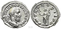Roman Imperial Coins PUPIENUS (238). Denarius. Rome. Obv: IMP C M CLOD PVPIENVS AVG. Laureate, draped and cuirassed bust right. Rev: P M TR P COS II P P. Felicitas standing left, holding caduceus and 
