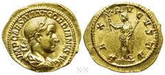 Roman Imperial Coins GORDIAN III (238-244). GOLD Aureus. Rome. Obv: IMP CAES M ANT GORDIANVS AVG. Laureate, draped and cuirassed bust right. Rev: PAX AVGVSTI. Pax standing left, holding branch and tra