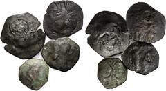 BULGARIA. Constantinus Tich Asen (1257-1277). Ivan Alexander and Theodora II (1331-1371). Lot of 4 Bronze coins. Obv: . Rev: . DOC 2; Dochev, pl. 8, 14-18; 12,3. Condition: See Picture. Weight: g. Dia
