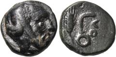 ACHAEMENID EMPIRE. Autophradates, Satrap of Lydia (392-388), of Ionia and Lydia (380-355 BC). Obv: Head right, wearing satrapal headdress. Rev: Grain ear and Monoskelis. W.Weiser, NNB 9, 199 17; Winze