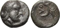 ACHAEMENID EMPIRE. Autophradates, Satrap of Lydia (392-388), of Ionia and Lydia (380-355 BC). Obv: Head right, wearing satrapal headdress. Rev: Grain ear and Monoskelis. W.Weiser, NNB 9, 199 17; Winze