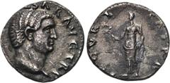 OTHO (69). Denarius. Rome. Obv: IMP OTHO CAESAR AVG TR P. Bare head right. Rev: SECVRITAS P R. Securitas standing left, holding wreath in right hand and sceptre in left. RIC 12 (?; obverse legend not 