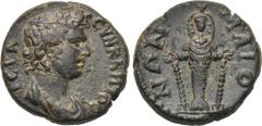 LYDIA. Maionia. Ae (Circa 161-180). Time of Marcus Aurelius. Obv: ICPA CYNKΛHTOC. Draped bust of the Senate right. Rev: MAIONΩN. Cult statue of Artemis Ephesia standing facing. SNG Copenhagen 219. Con