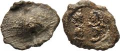 IMPERIAL LEAD SEAL. The first Tetrarchy. Obv: Radiate busts of the four Tetrarchs. Rev: . . Condition: See Picture. Weight: 6.1 g. Diameter: 20 mm.