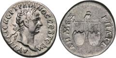 LYCIA. Trajan (98-117). Drachm. Obv: AYT KAIC NEP TPAIANOC CEB ΓEPM. Laureate head right. Rev: ΔHM EΞ YΠAT B. Two lyres, owl above. SNG von Aulock 4268. Condition: Very fine. Weight: 3.4 g. Diameter: 
