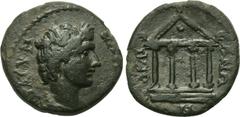 LYDIA. Sardes. Pseudo-autonomous. Time of Vespasian (69-79). Ae. Obv: IERA CYNKLHTOC. Draped bust of Senatus right. Rev: CAPΔIANΩN. Tetrastyle temple. RPC 1309. Condition: Very fine. Weight: 2.9 g. Di