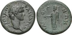 LYDIA. Daldis. Trajan (98-117). Ae. Obv: TPAIANO KAICAP CE. Laureate head right. Rev: ΔAΛΔIANΩN. Zeus standing left with eagle and sceptre. SNG München 101. Condition: Very fine. Weight: 4.51 g. Diame