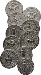 10 Bactrian Tetradrachms. Obv: . Rev: . . Condition: See Picture. Weight: g. Diameter: mm.