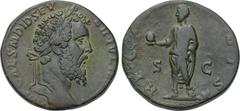 DIDIUS JULIANUS (193). Sestertius. Rome. Obv: IMP CAES M DID SEVER IVLIAN AVG. Laureate head right. Rev: RECTOR ORBIS / S - C. Didius Julianus standing left, holding globe and scroll. RIC 16. Conditio