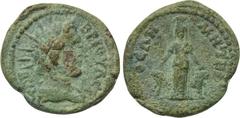 LYDIA. Briula. Pseudo-autonomous (2nd century AD). Ae. Obv: BPIOYΛEITΩN. Radiate head of Helios right. Rev: MHTHP ΘEΩN. Cybele standing facing between two lions. SNG von Aulock 2933. Condition: Very f