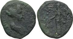 LYDIA. Tralleis. Domitia (Augusta, 81-96). Ae. Obv: ΔOMITIA CEBACTH. Draped bust right. Rev: TPAΛΛIANΩN. Demeter standing left, holding corn ears, poppy and torch. RPC 1097. Condition: Near very fine.