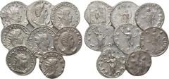 8 silver coins of Gallienus and Salonina. Obv: . Rev: . . Condition: See picture. Weight: g. Diameter: mm.