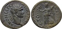 LYDIA. Nakrasa. Trajan (98-117). Ae. Obv: AY NEP TPAIANON CE ΓEP. Laureate head right. Rev: NAKPACITΩN. Nike advancing left with wreath. SNG von Aulock 3036. Condition: Very fine. Weight: 3.69 g. Diam
