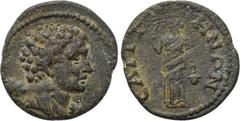LYDIA. Saitta. Pseudo-autonomous (Early-mid 3rd century). Ae. Obv: Bare head of Hercules right, with club over shoulder. Rev: CAITTHNΩN. Isis standing left, holding sistrum and situla. BMC 14. Conditi