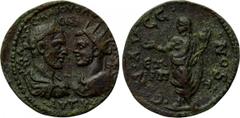 PONTUS. Neocaesarea. Trebonianus Gallus and Volusian (251-253). Ae. Dated CY 188 (251/2). Obv: ΑVΤ Κ Κ ΓΑΛΛΟС ΚΑΙ ΟVΟΛΟVССΙΑΝΟС / СЄΒ. Laureate, draped and cuirassed bust of Gallus and radiate, draped