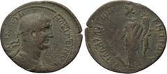CILICIA. Philadelphia. Maximinus Thrax (235-238). Ae. Obv: AVT K Γ I OVH MAΣIMЄINOC. Laureate and cuirassed bust right. Rev: ΦΙΛAΔЄΛΦЄΩN KHTIΔOC. Tyche standing left, holding rudder and cornucopia. SN