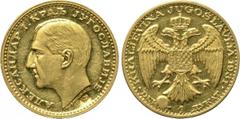 YUGOSLAVIA. Alexander I (1929-1934). GOLD Ducat (1931). Obv: АЛЕКСАНДАР I КРАЉ JУГОСЛАВИJЕ. Bare head left; c/m: ear of corn in incuse rectangle. Rev: KRALJEVINA JUGOSLAVIJA / DUKAT ДУКАТ. Imperial ea