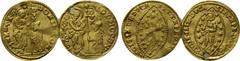 2 Venetian gold zecchini. Obv: . Rev: . . Condition: See picture. Weight: g. Diameter: mm.