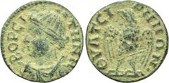 LYDIA. Thyatira. Pseudo-autonomous. Time of the Antonines (138-192). Ae. Obv: ΒΟΡЄIΤΗΝΗ. Draped bust of Artemis Boreitene left, with quiver over shoulder. Rev: ΘVΑΤЄΙΡΗΝΩΝ. Eagle standing facing, head