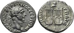 LYCIA. Lycian League. Trajan (98-117). Drachm. Obv: ΑΥΤ ΚΑΙС ΝЄΡ ΤΡΑΙΑΝΟС СЄΒ ΓЄΡΜ. Laureate head right. Rev: ΔΗΜ ЄΞ ΥΠΑΤ Β. Two lyres; above, owl standing right, head facing. RPC III 2676. Condition: