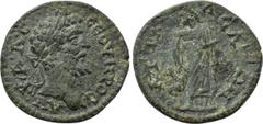 LYDIA. Attalea. Septimius Severus (193-211). Ae. Obv: AV KA Λ C CЄOVHPOC. Laureate head right. Rev: ATTAΛЄATΩN. Asklepios standing facing, head left, resting hand upon serpent-entwined staff. SNG von 