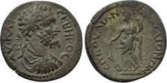 LYDIA. Maeonia. Septimius Severus (193-211). Ae. Ioulian Gl-, magistrate. Obv: AV KAI CЄBHPOC. Laureate, draped and cuirassed bust right. Rev: ЄΠI IOVΛΙAN ΓΛ MAIONΩN. Tyche standing left, holding rudd