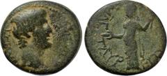 LYDIA. Mastaura. Nero (54-68). Ae. Obv: NEPωN CEBACTOC. Bare head right. Rev: MACTAYPEITωN. Goddess standing left, holding patera and torch. RPC I 2677; SNG von Aulock 3025; SNG Copenhagen -; BMC -. V
