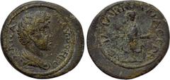 LYDIA. Nacrasa. Marcus Aurelius (Caesar, 139-161). Ae. Demetrios II, magistrate. Obv: M AV OVHPO KAICA. Bareheaded and draped bust right. Rev: ЄΠI ΔHMH NAKPACЄΩN. Facing statue of Artemis Ephesia, wit