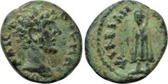 LYDIA. Nicaea Cilbianorum (Cilbiani Inferiores). Marcus Aurelius (Caesar, 139-161). Ae. Obv: AVPHΛIOC KAICA. Bare head right. Rev: KIΛBIAN ΠЄPI N. Telesphoros standing facing. RPC IV online 1219.1 = W