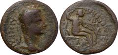 LYDIA. Philadelphia (as Neocaesarea). Caligula with Agrippina I (37-41). Ae. Artemon, hermogenous. Obv: ΓAIOC KAICAP ΓЄPMANIKOC NЄOKAICAPЄωN. Laureate head right. Rev: ΑΓΡΙΠΠΙΝΑΝ ΑΡΤЄΜωΝ ЄΡΜΟΓЄΝΟVC. A
