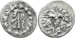 LYDIA. Tralleis. Cistophoric Drachm (Circa 166-67 BC). Obv: Lion skin draped over club; all within ivy wreath. Rev: TPA?. Grape bunch on vine; uncertain control. Cf. SNG Copenhagen 646-8 (for type and