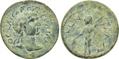 CILICIA. Philadelphia. Trajan (98-117). Ae. Obv: ???????C ???C?? C?. Laureate head right. Rev: ???????????. Apollo standing left, holding branch. RPC III 3213; SNG von Aulock 3076 (Lydia) & 5801; Lind