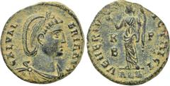GALERIA VALERIA (Augusta, circa 293-311). Follis. Alexandria. Obv: GAL VALERIA AVG. Draped bust right, wearing stephane. Rev: VENERI VICTRICI / K - P / B / ALE. Venus standing left, holding apple and 