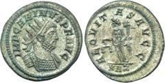 Roman Imperial Coins CARINUS (283-285). Antoninianus. Rome. Obv: IMP CARINVS P F AVG. Radiate and cuirassed bust right. Rev: AEQVITAS AVGG / KAZ. Aequitas standing left, holding scales and cornucopia.