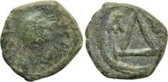 Byzantine Coins JUSTINIAN I (527-565). 4 Nummi. Thessalonica. Obv: D N IVSTINIANVS P P AVG. Diademed, draped and cuirassed bust right. Rev: Large Δ; A - P across field. Sear 196. Condition: Good fine.
