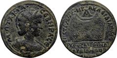 Roman Provincial Coins LYDIA. Sardis. Otacilia Severa (Augusta, 244-249). Ae. Obv: M ΩTAKIA CЄBHPA CЄ. Draped bust right, wearing stephane. Rev: ЄΠ CTP AVP HPAKΛЄIΔIANOV / XPVCANTINA CAPΔIANΩN B NЄΩKO