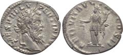 Roman Imperial Coins PERTINAX (193). Denarius. Rome. Obv: IMP CAES P HELV PERTIN AVG. Laureate head right. Rev: AEQVIT AVG TR P COS II. Aequitas standing left, holding scales and cornucopia. RIC 1a. C