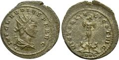 Roman Imperial Coins CLAUDIUS II GOTHICUS (268-270). Antoninianus. Cyzicus. Obv: IMP C M AVR CLAVDIVS AVG. Radiate, draped and cuirassed bust right; two pellets below. Rev: VICTORIAE GOTHIC / SPQR. Tr