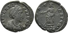 Roman Imperial Coins HELENA (Augusta, 324-328/30). Ae. Constantinople. Obv: FL IVL HELENAE AVG. Draped bust right. Rev: PAX PVBLICA / CONSЄ•. Pax standing left, holding branch and sceptre. RIC 33. Con