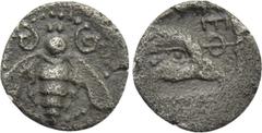 Greek Coins IONIA. Ephesos. Hemiobol (Circa 500-420 BC). Obv: Bee; tendrils above. Rev: EΦ. Head of eagle right within incuse square. SNG Kayhan I 126-9 & 131-3; SNG Copenhagen 211. Condition: Very fi