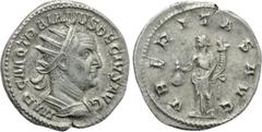 Roman Imperial Coins TRAJANUS DECIUS (249-251). Antoninianus. Rome. Obv: IMP C M Q TRAIANVS DECIVS AVG. Radiate, draped and cuirassed bust right. Rev: VBERITAS AVG. Uberitas standing left, holding pur