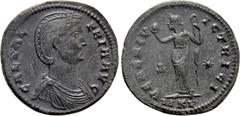 Roman Imperial Coins GALERIA VALERIA (Augusta, 293-311). Follis. Cyzicus. Obv: GAL VALERIA AVG. Draped bust right. Rev: VENERI VICTRICI / MKV. Venus standing left, holding apple and adjusting drapery;