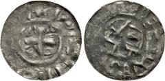 Medieval Coins GERMANY. Ulm. Anonymous (Mid-late 11th century). Pfennig. Obv: Short cross, with decoration in each quarter. Rev: Rough outline of building. Cf. Meister & Sonntag 14, lot 1741. Conditio
