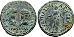 Roman Provincial Coins THRACE. Anchialus. Gordian III with Tranquillina (238-244). Ae. Obv: AVT K M ANT ΓOPΔIANOC AVΓ CAB / TPANKVΛΛINA. Laureate, draped and cuirassed bust of Gordian and draped bust 