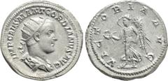 Roman Imperial Coins GORDIAN III (238-244). Antoninianus. Rome. Obv: IMP CAES M ANT GORDIANVS AVG. Radiate, draped and cuirassed bust right (with features of Balbinus). Rev: VICTORIA AVG. Victory adva