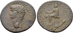 Roman Imperial Coins NERO CLAUDIUS DRUSUS (Died 9 BC). Sestertius. Rome. Struck under Claudius. Obv: NERO CLAVDIVS DRVSVS GERMANICVS IMP. Bare head left. Rev: TI CLAVDIVS CAESAR AVG P M TR P IMP P P /